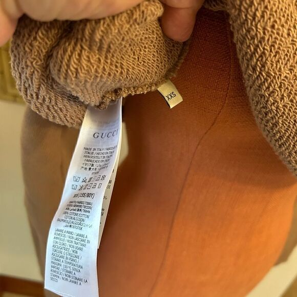 Women’s Gucci X Northface, heavy cotton felted hoodie size XXS  fits larger - Picture 6 of 9